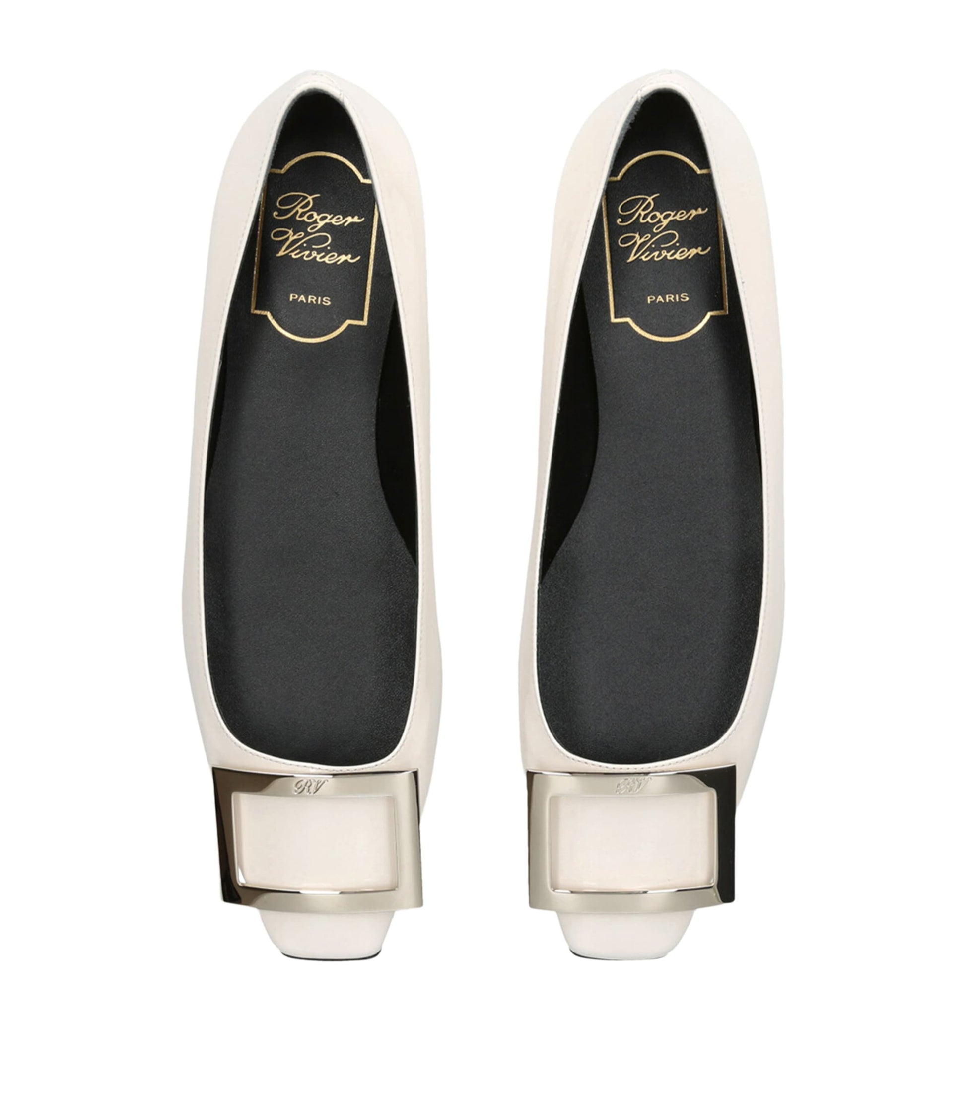 Ivory Patent Trompette Ballet Flats