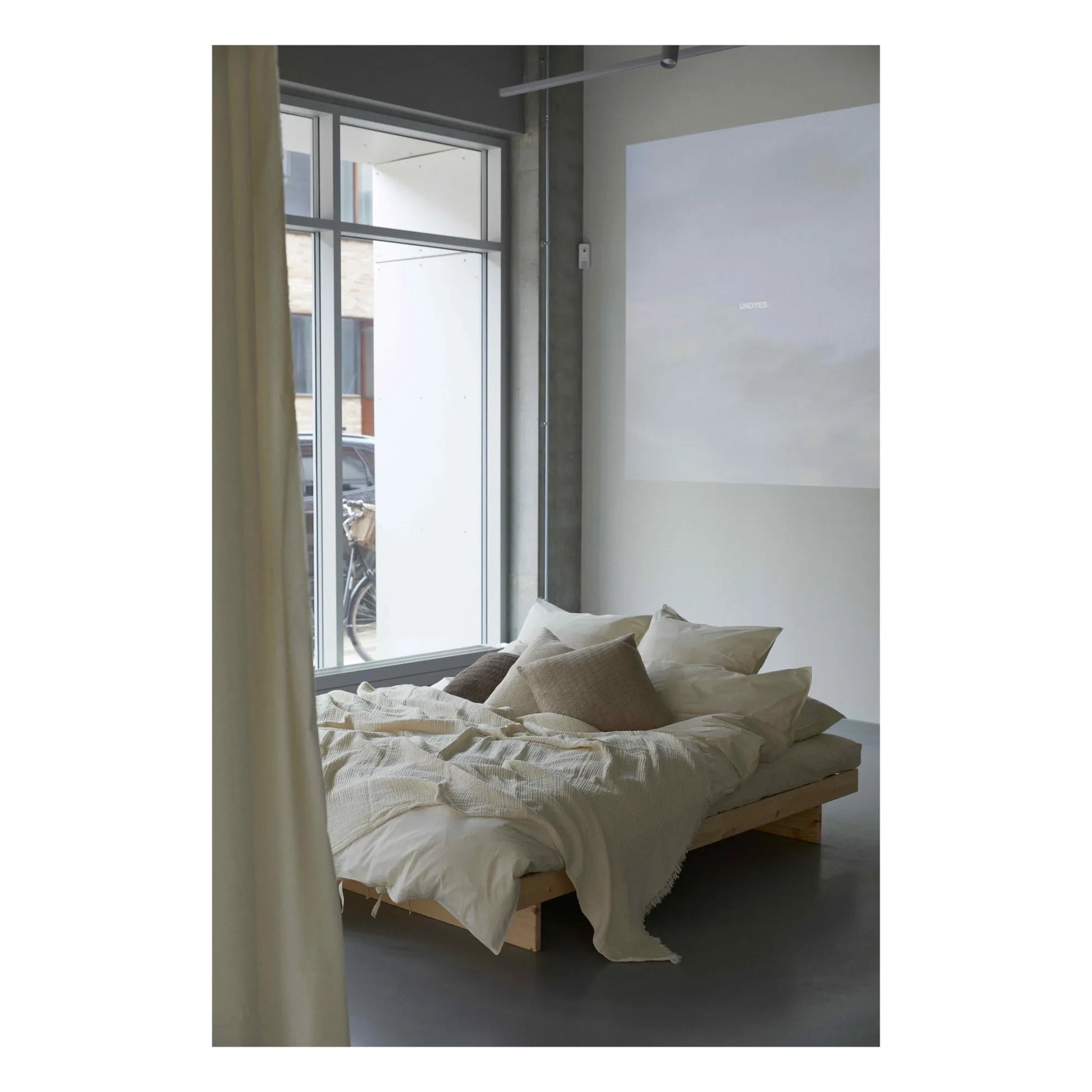 Aiayu - Raul Lama Wool Cushion | Grey blue
