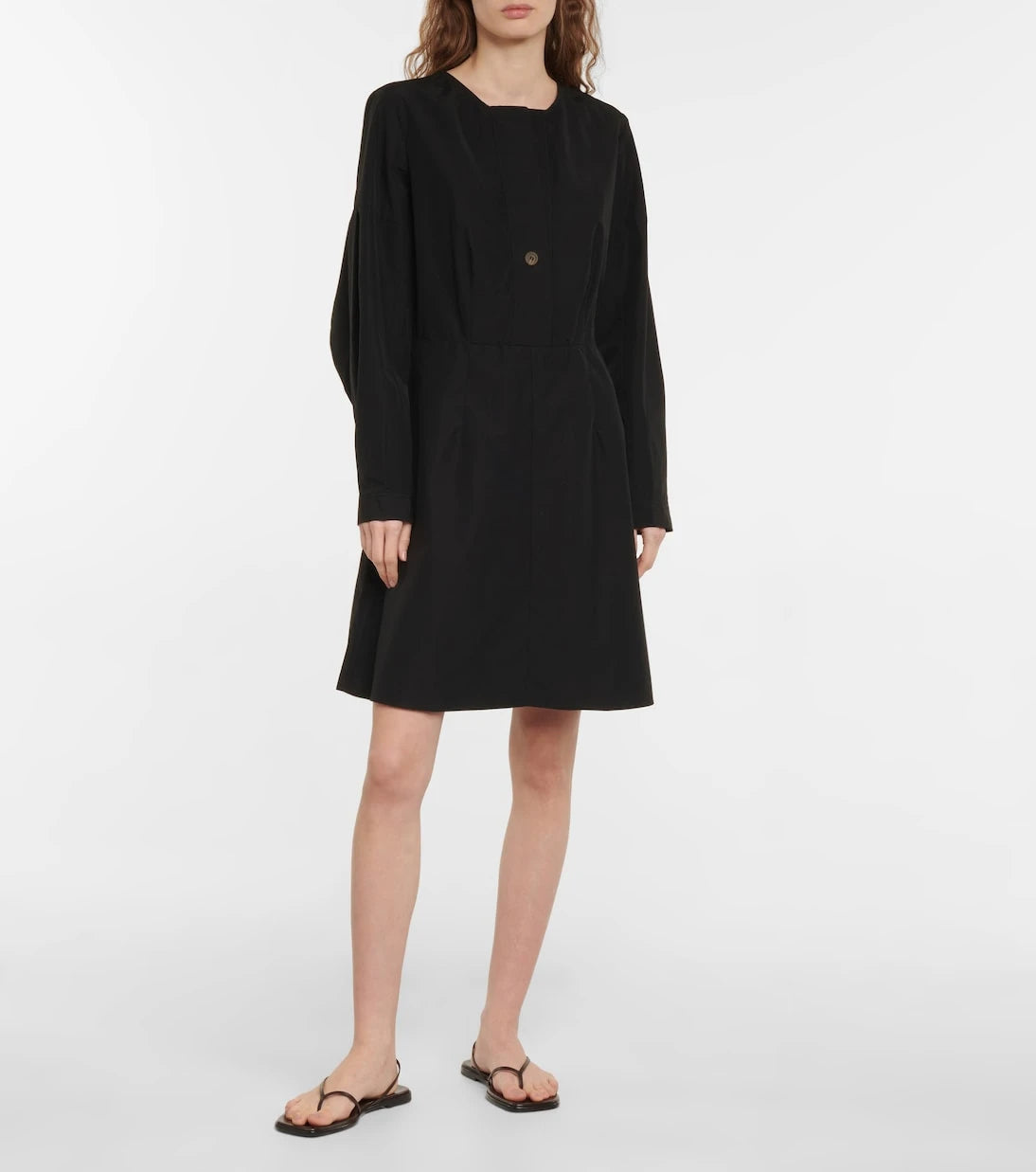 Deveaux New York - Cotton-blend poplin minidress