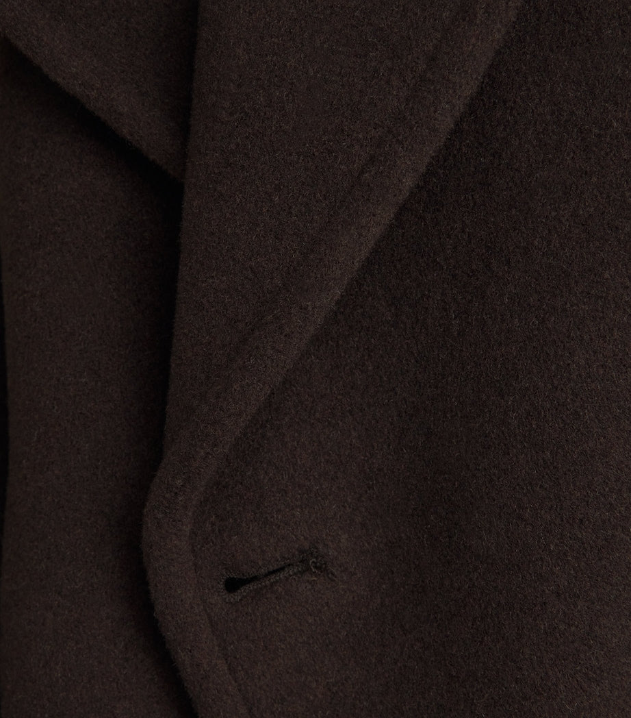 Claudie Pierlot Brown Wool-Blend Belted Coat