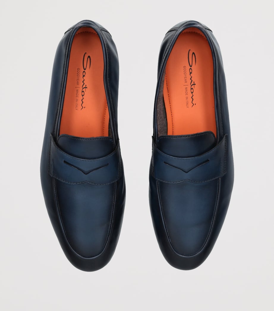 Leather Cashmere-Lined Carlos Loafers