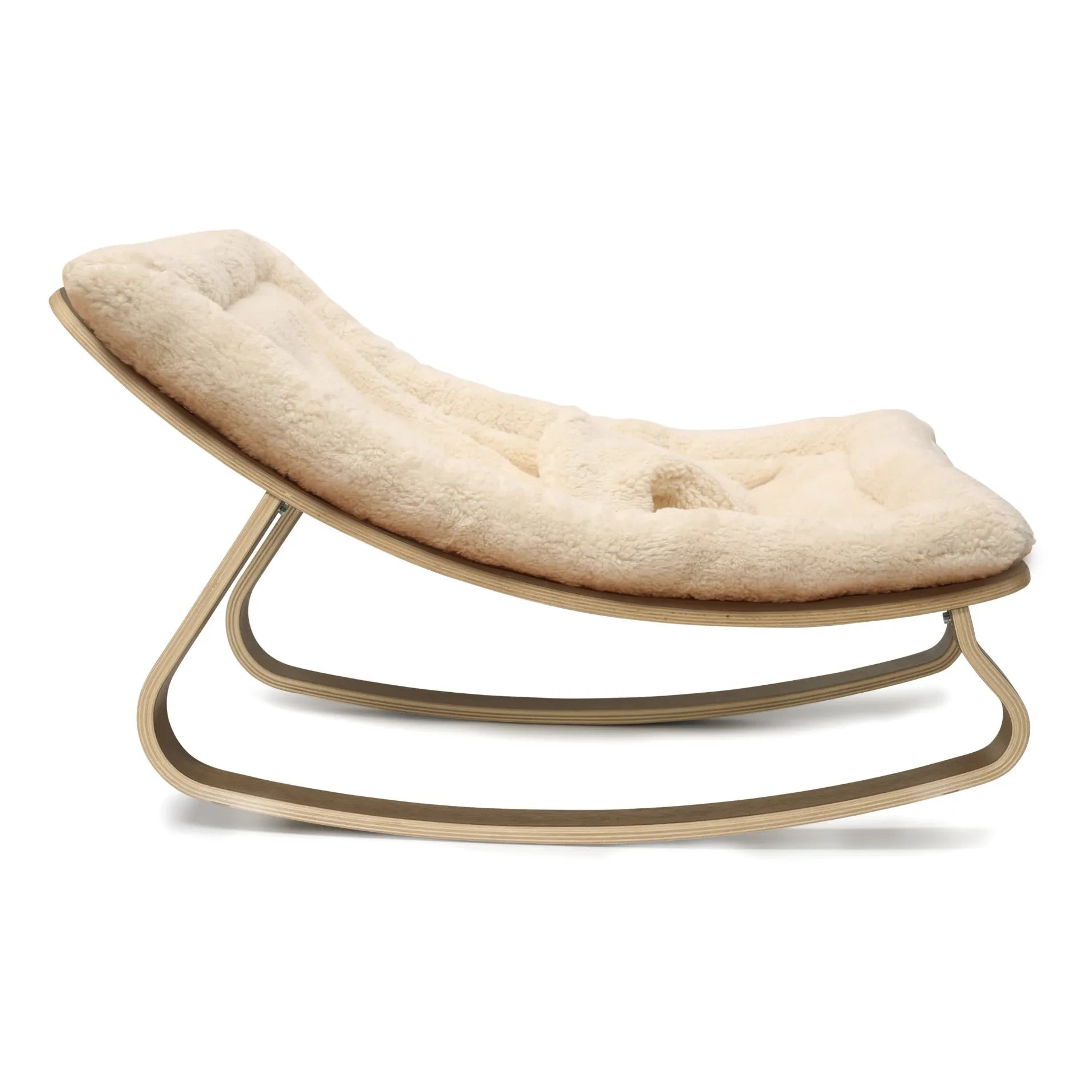 Charlie Crane - Levo Walnut Baby Bouncer | Ecru