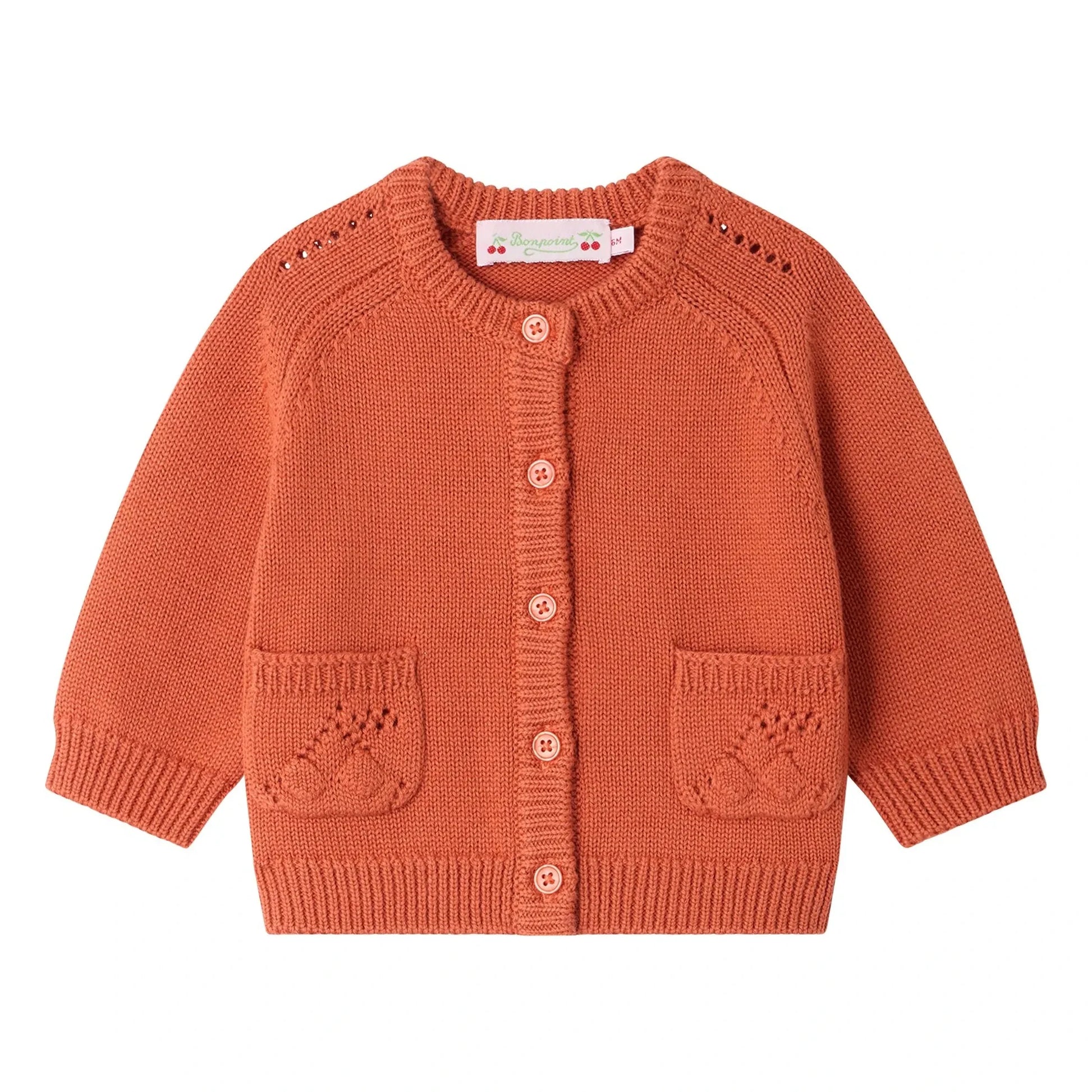 Bonpoint - Melina Wool Cardigan | Blood orange