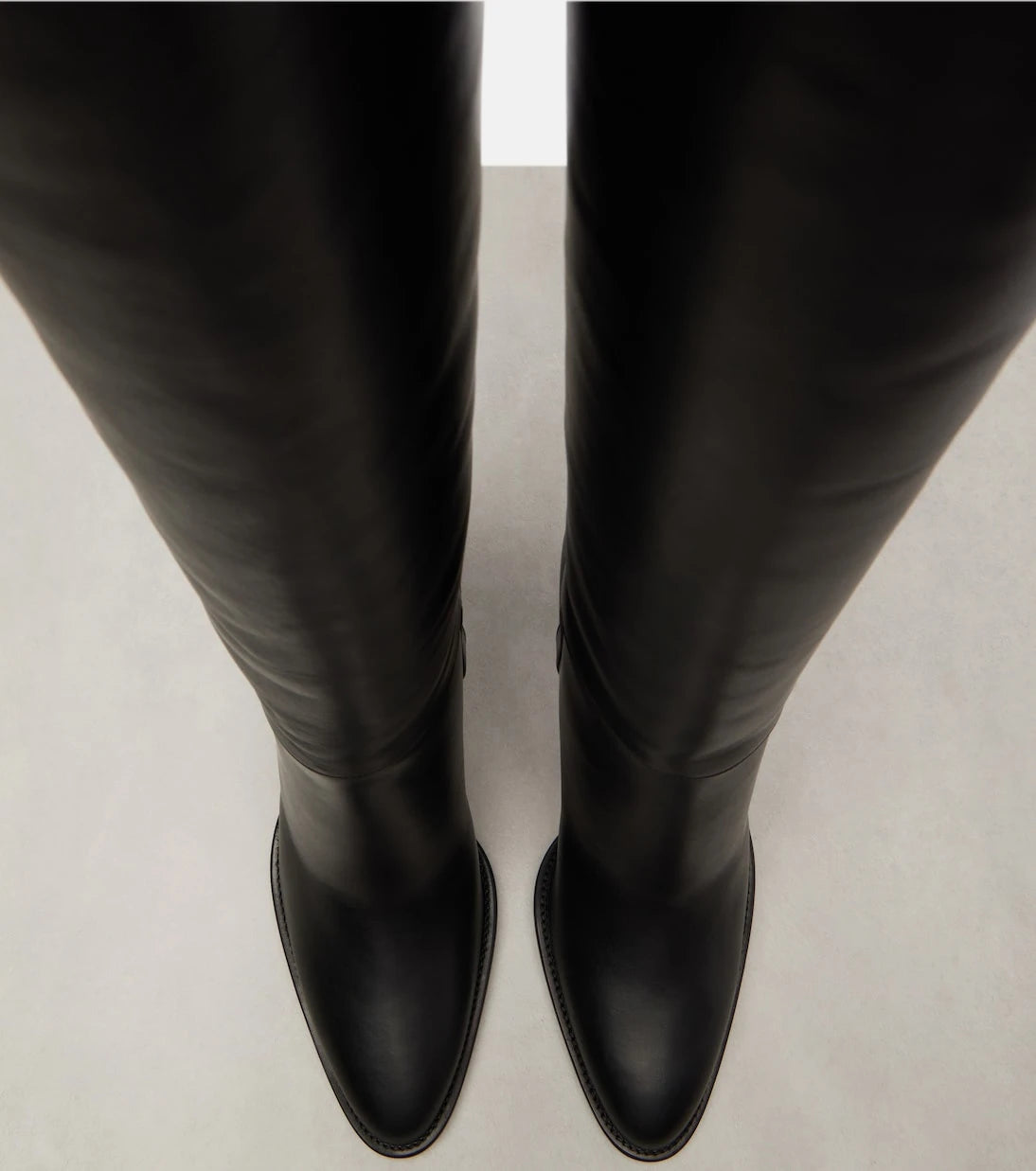 Saint Laurent - Julia 85 leather over-the-knee boots