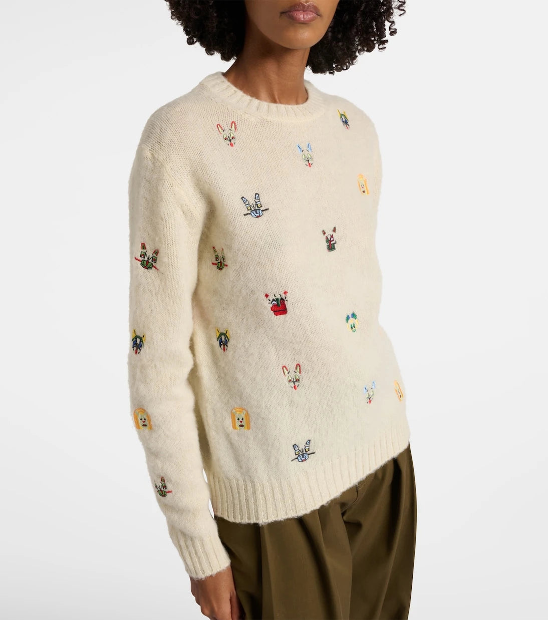 Loewe - x Louis Wain embroidered wool sweater