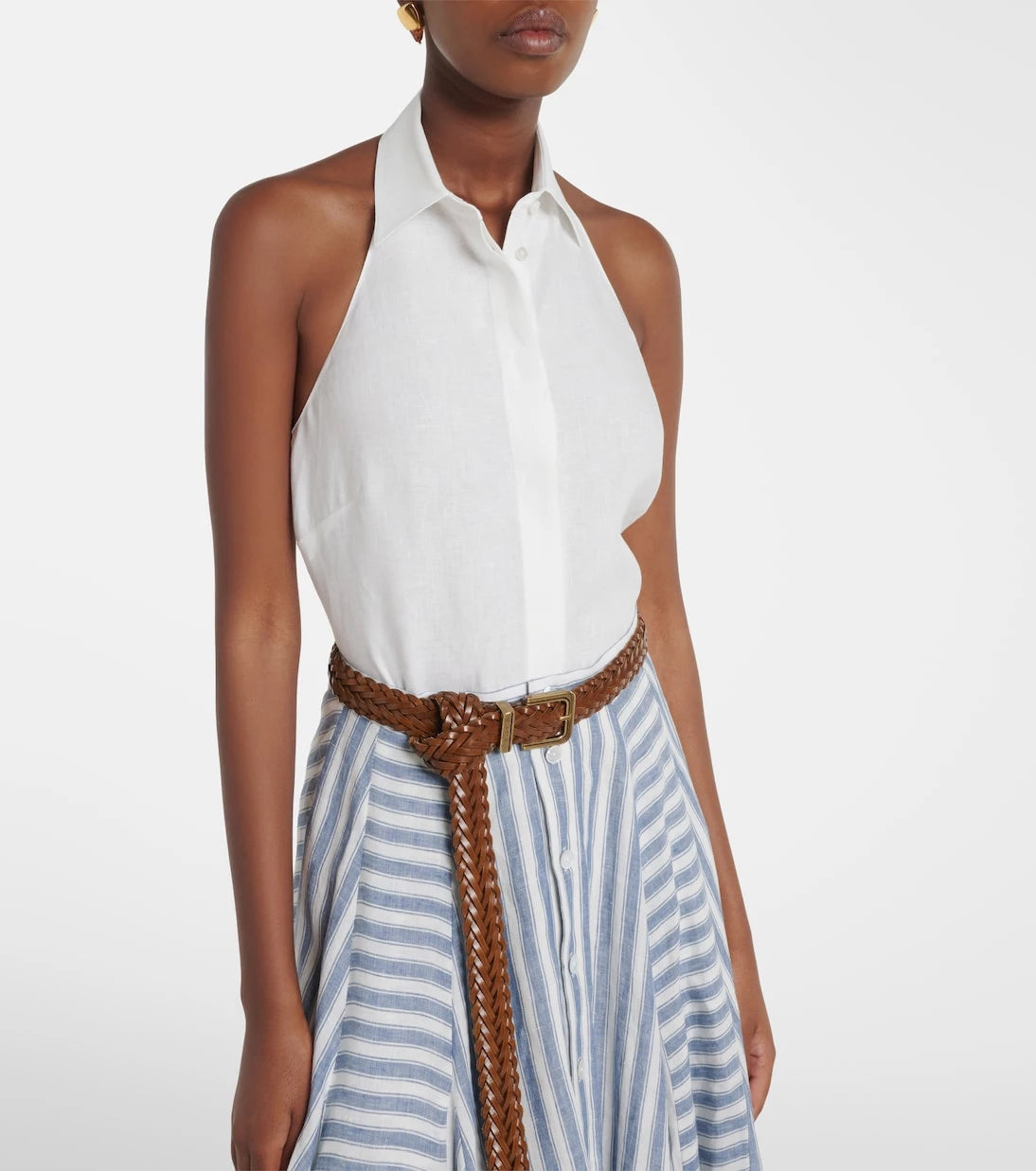 Ralph Lauren Collection - Eldred halterneck linen top