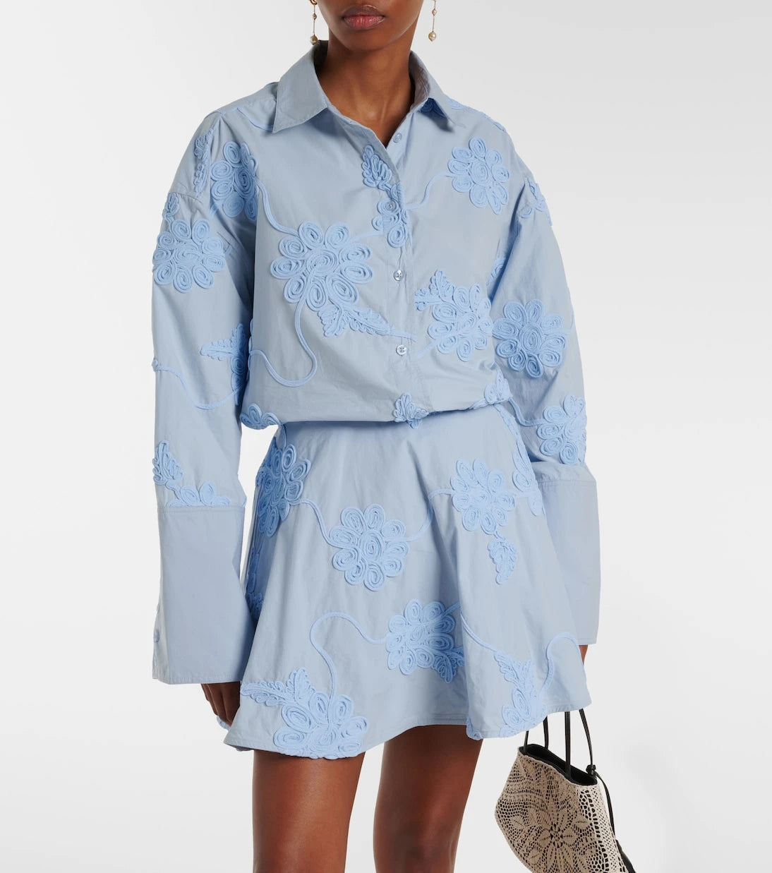 Rotate - Embroidered cotton shirt