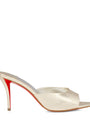 Christian Louboutin Miss Z Laminated Nappa Leather Mules 80