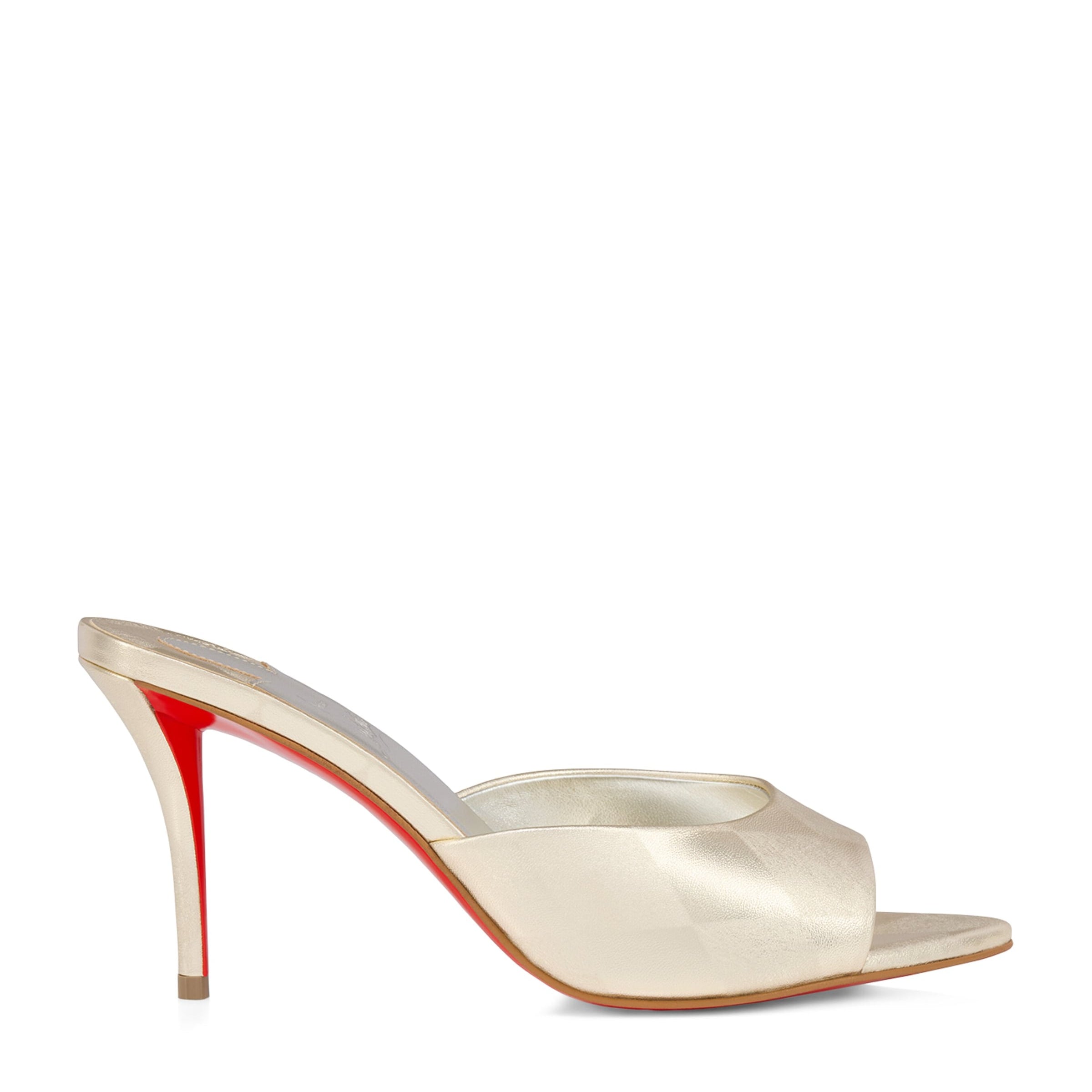 Christian Louboutin Miss Z Laminated Nappa Leather Mules 80