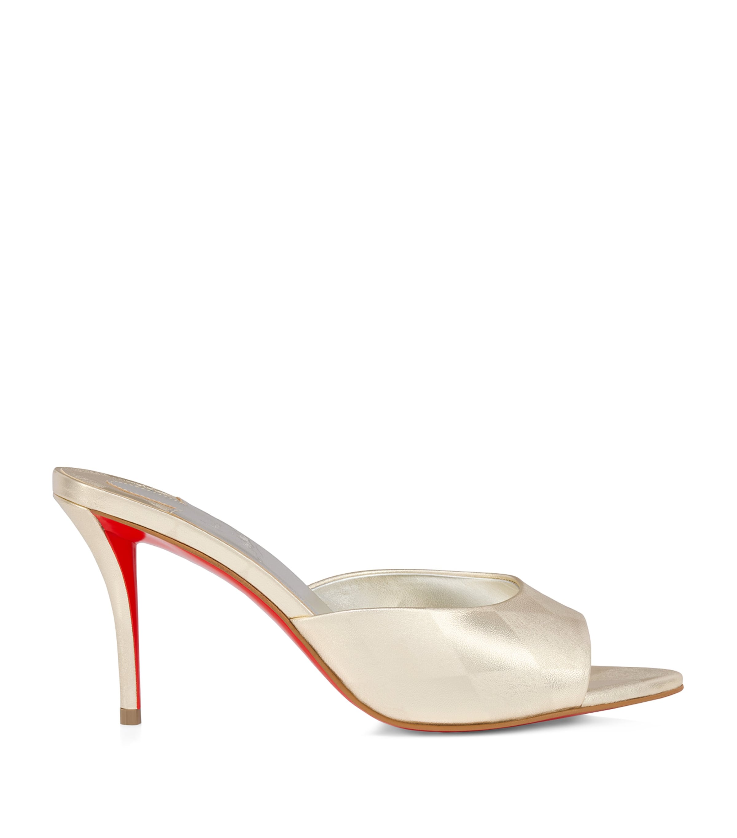 Christian Louboutin Miss Z Laminated Nappa Leather Mules 80