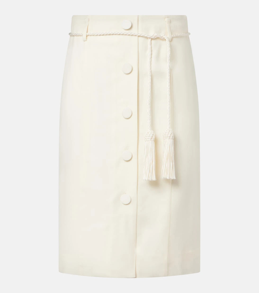 Posse - Elspeth belted wool midi skirt