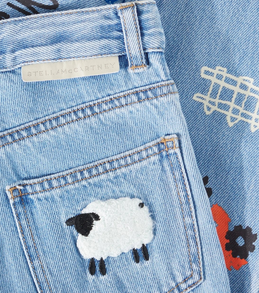 Stella McCartney Kids - بنطال جينز مطبوع