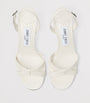 White Elsy 70 Leather Heeled Sandals