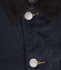 PAIGE Navy Corduroy-Collar Pauler Denim Chore Jacket
