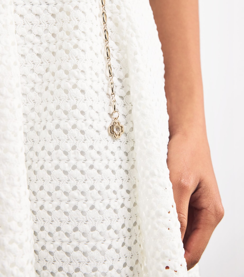 Crochet Mini Dress WHITE