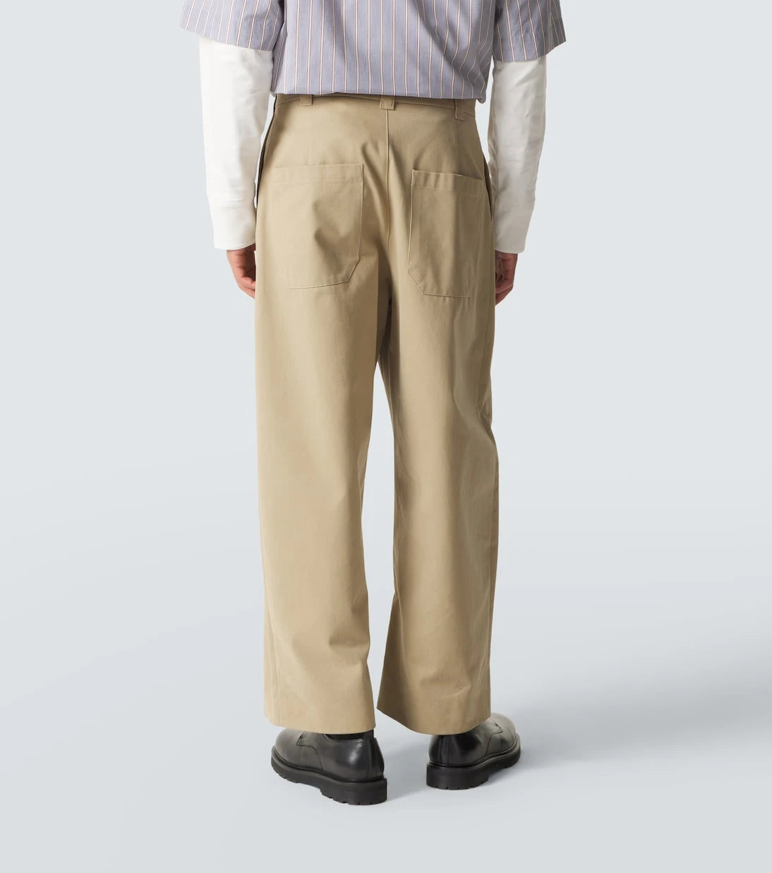 Studio Nicholson - Sorte cotton wide-leg pants
