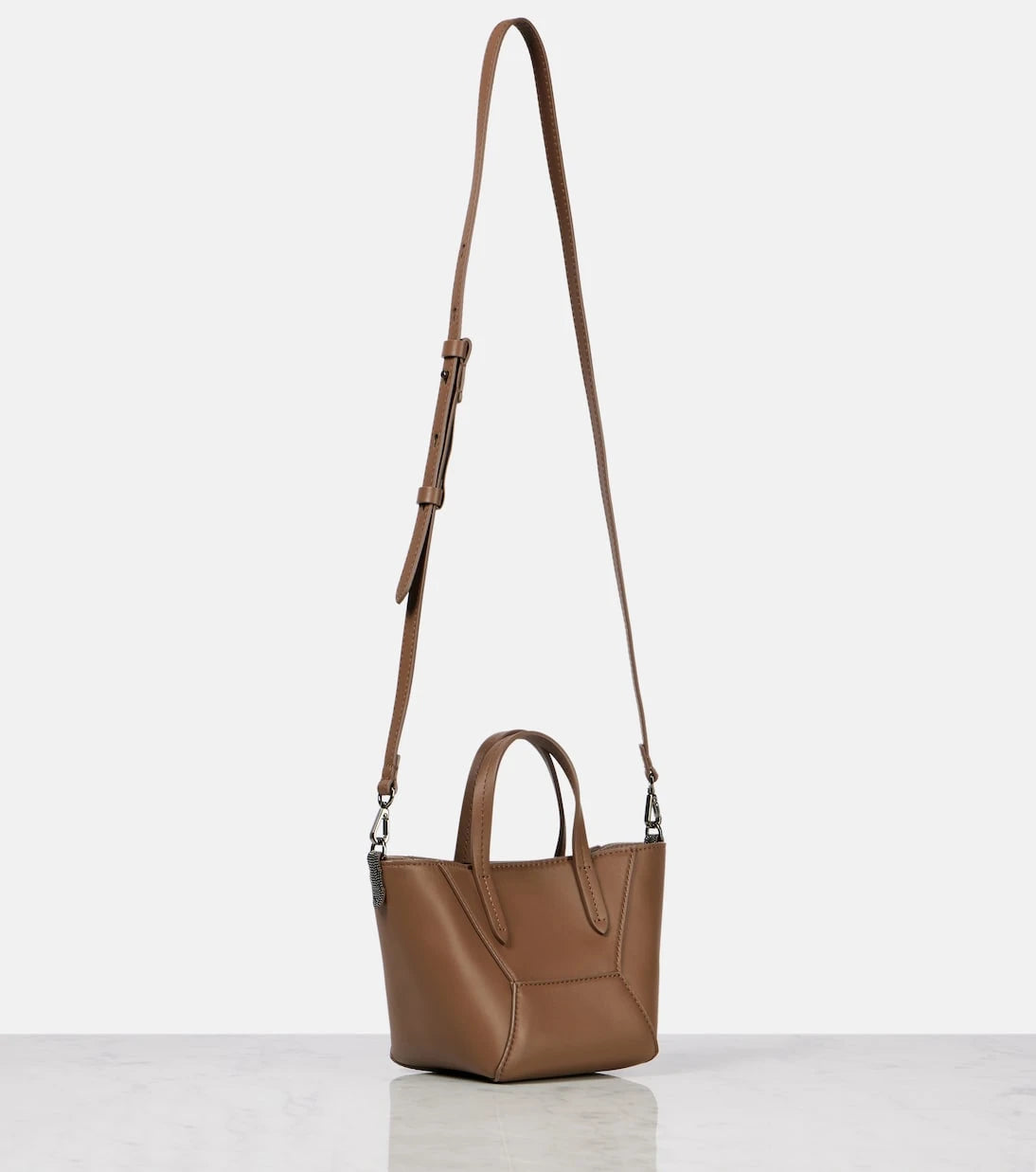Brunello Cucinelli - Duo Small leather tote bag