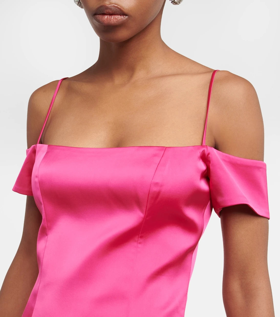 Rasario - Off-shoulder satin gown