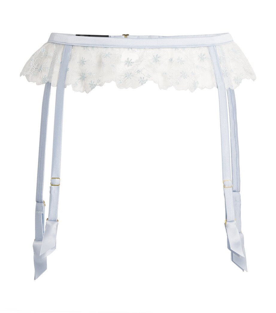 Kiki de Montparnasse Blue Lace Mathilde Suspender Belt