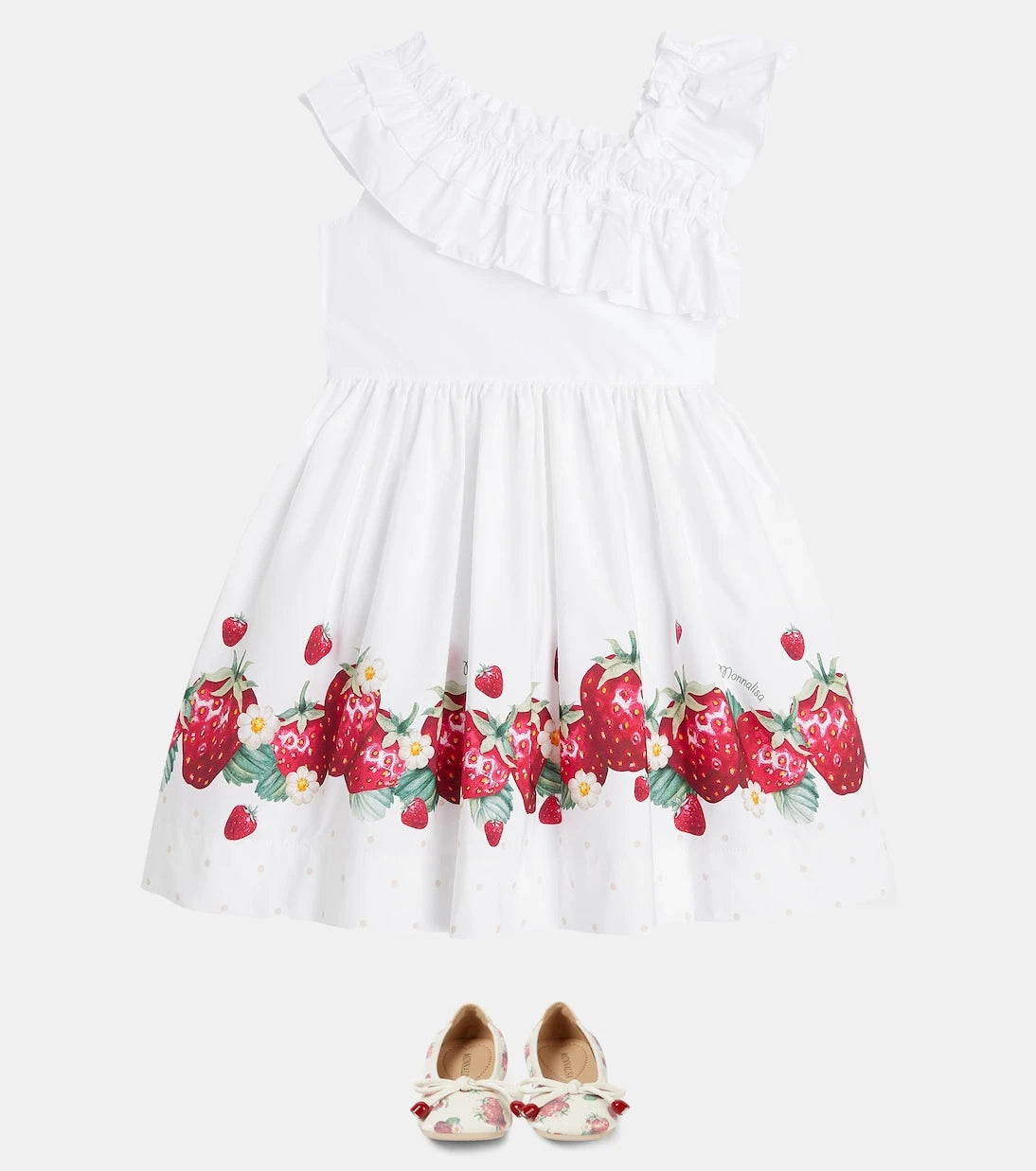 Monnalisa - Printed faux-leather ballet flats