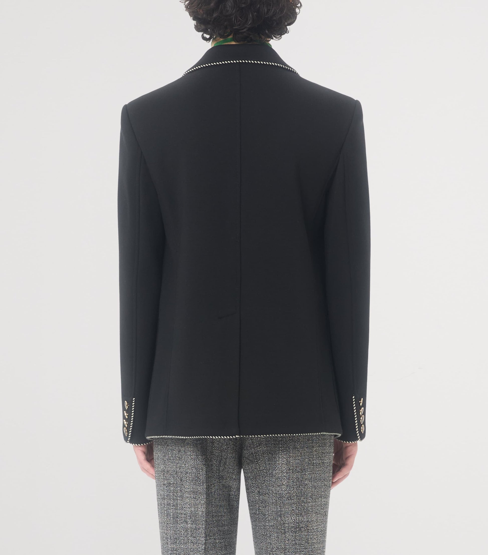 Valentino Garavani Black Virgin Wool Crest Blazer
