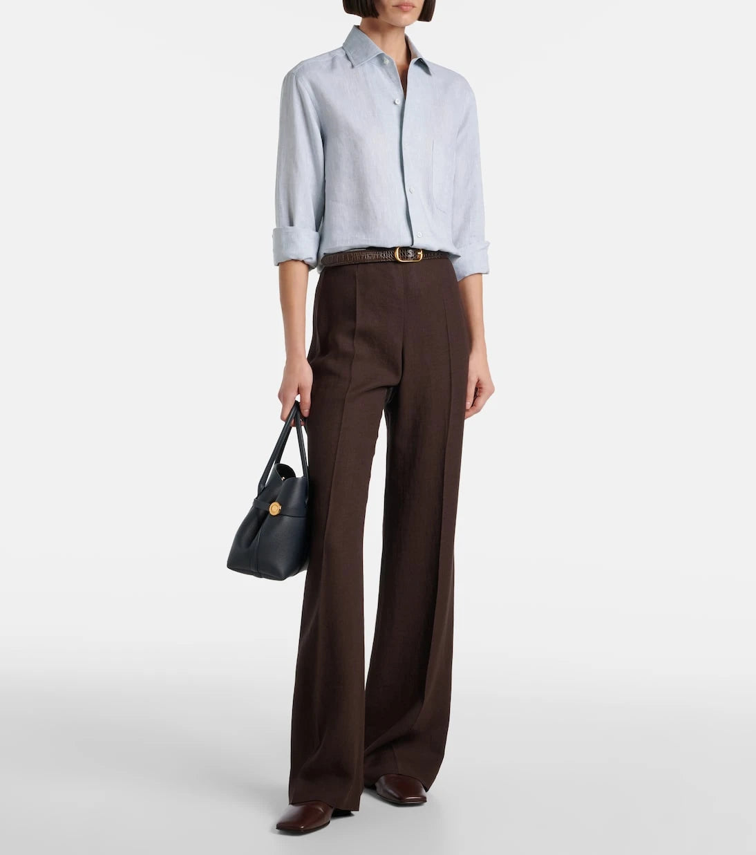 Loro Piana - Timi linen crêpe flared pants