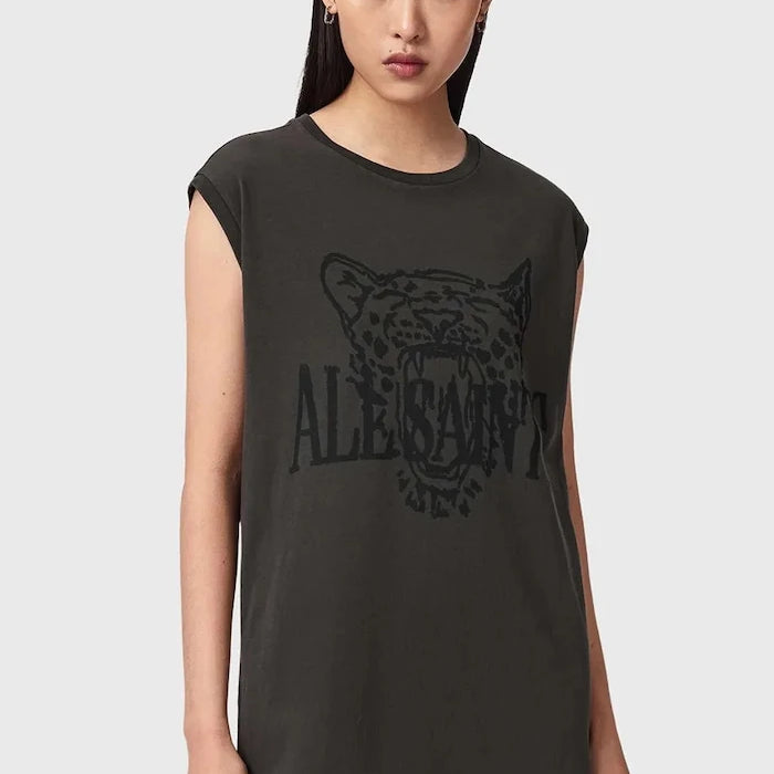 AllSaints рокля от памук WILD