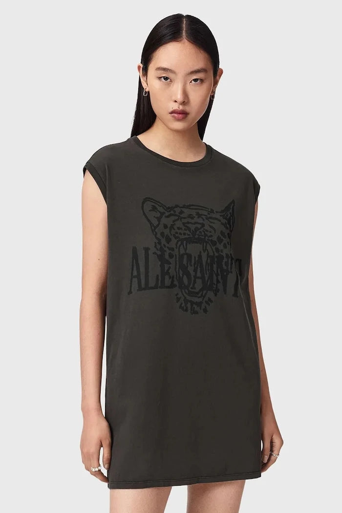 AllSaints рокля от памук WILD
