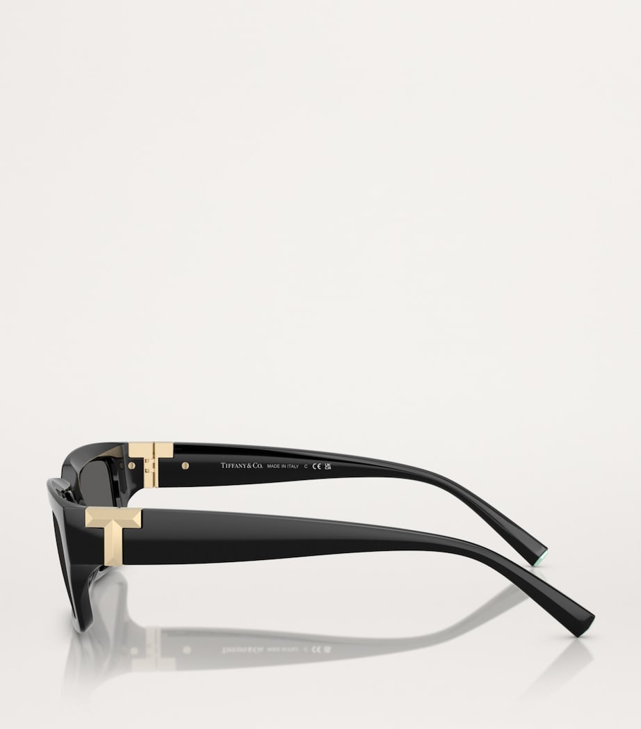 Tiffany & Co. Black Acetate Rectangular Sunglasses
