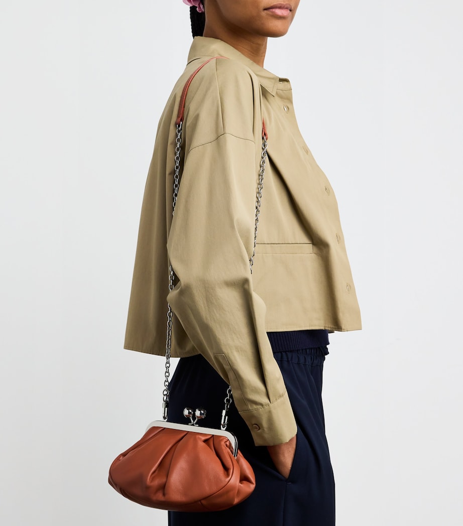 Weekend Max Mara Red Small Leather Pasticcino Clutch Bag