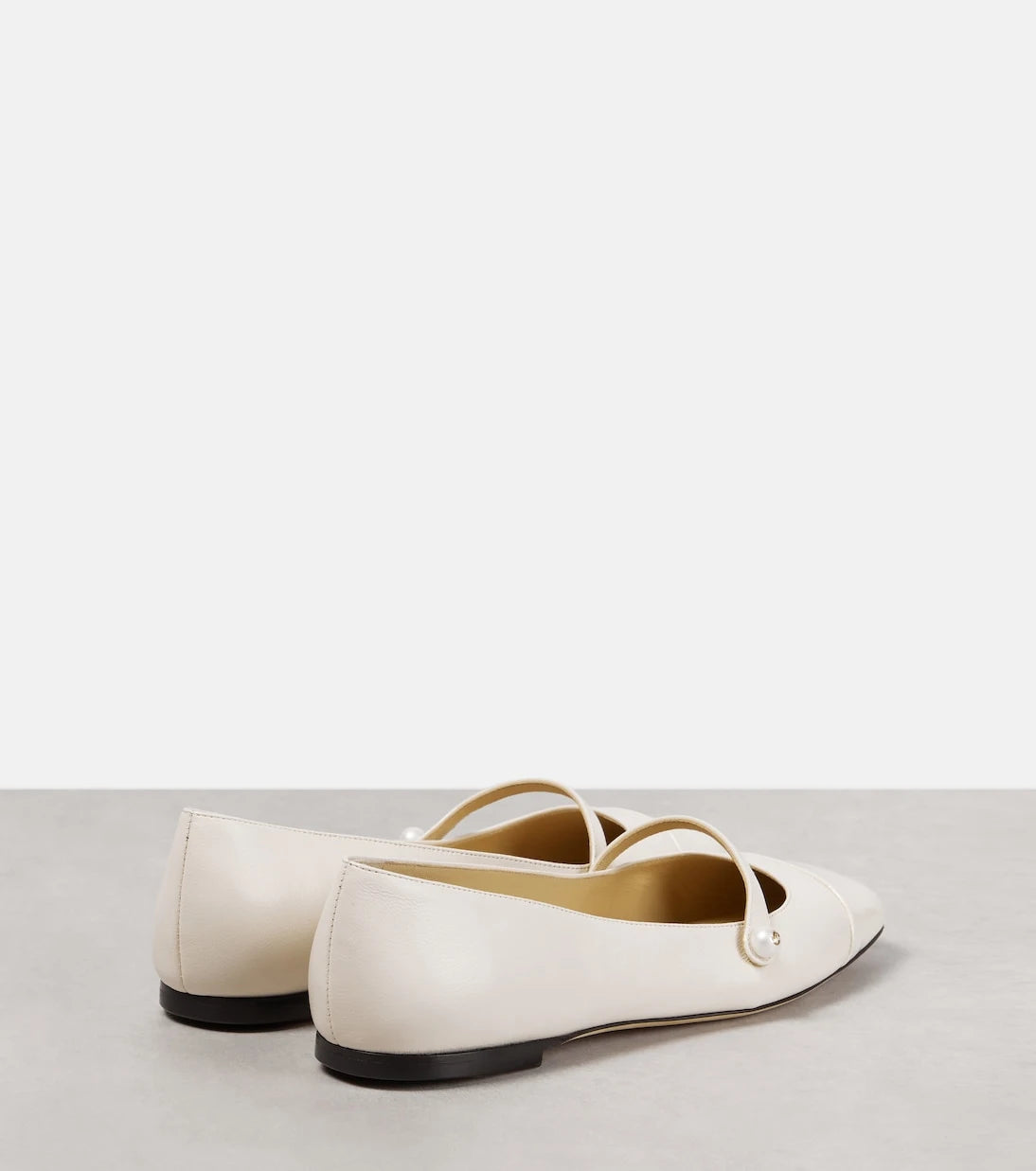 Jimmy Choo - Elisa embellished leather ballet flats