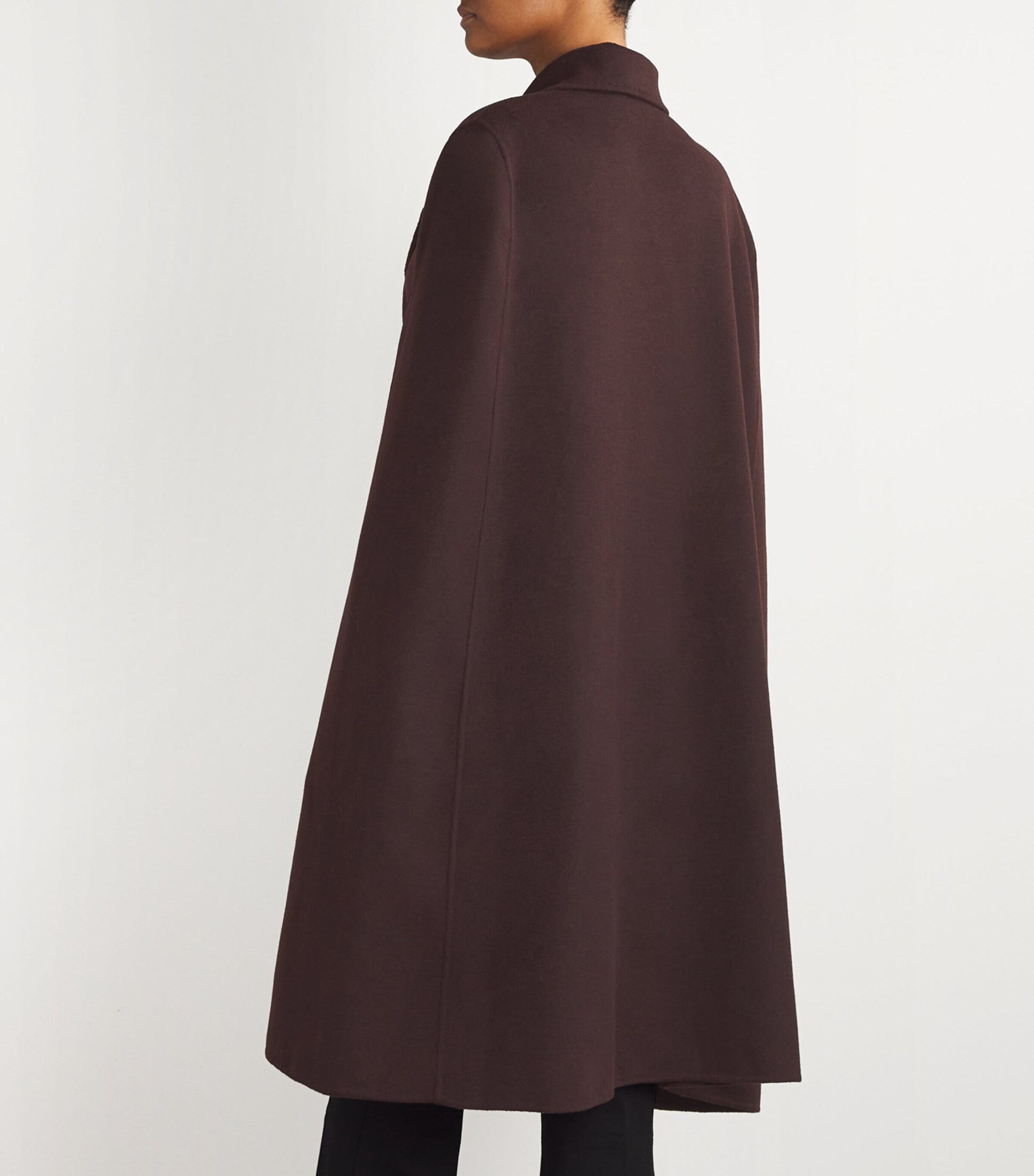Wolk Morais Brown Cashmere On Set Cape Coat