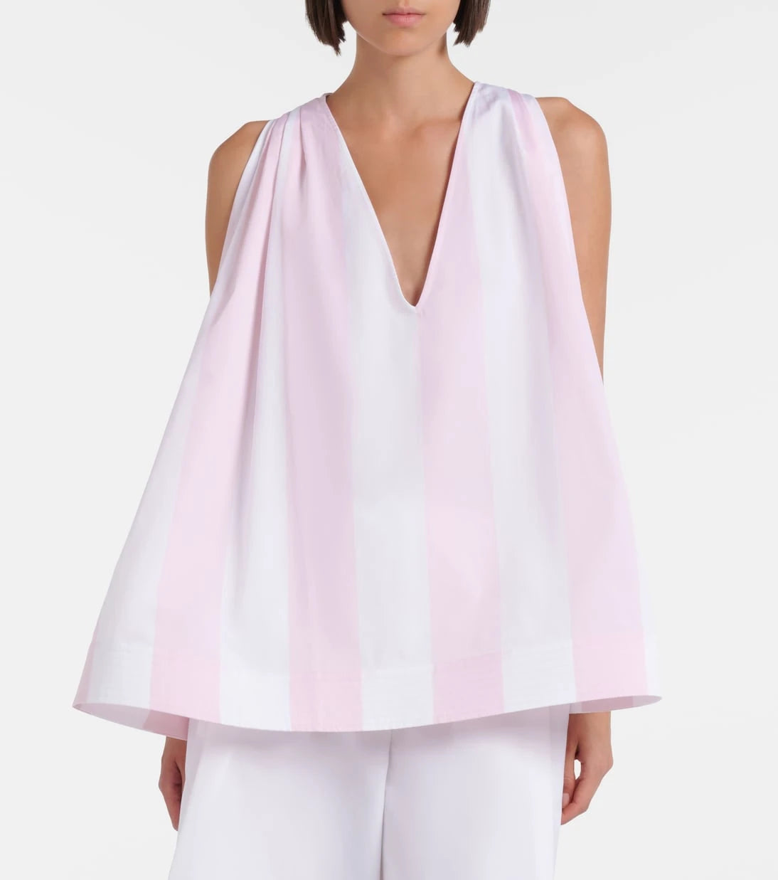 Jacquemus - Norma striped cotton poplin top