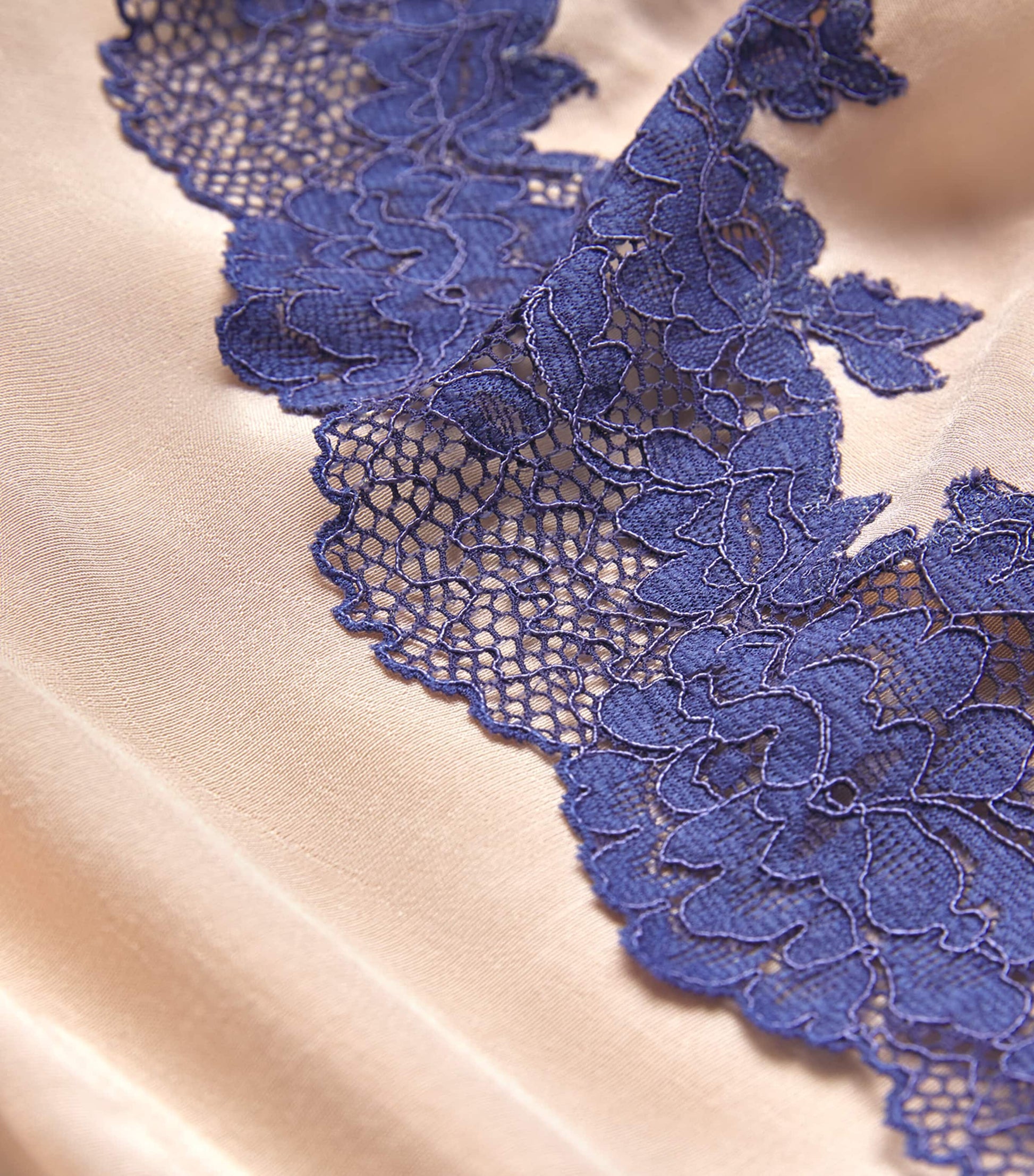 Bocan Lace-Trim Marina Long Robe