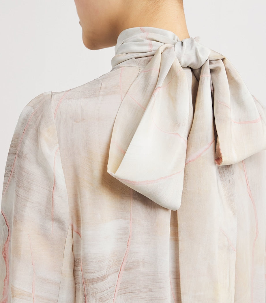 Fabiana Filippi Multi Silk Maxi Dress