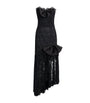 Strapless Lace-Detail Maxi Dress 0900 BLACK