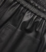 Yves Salomon Black Lambskin Wide-Leg Trousers