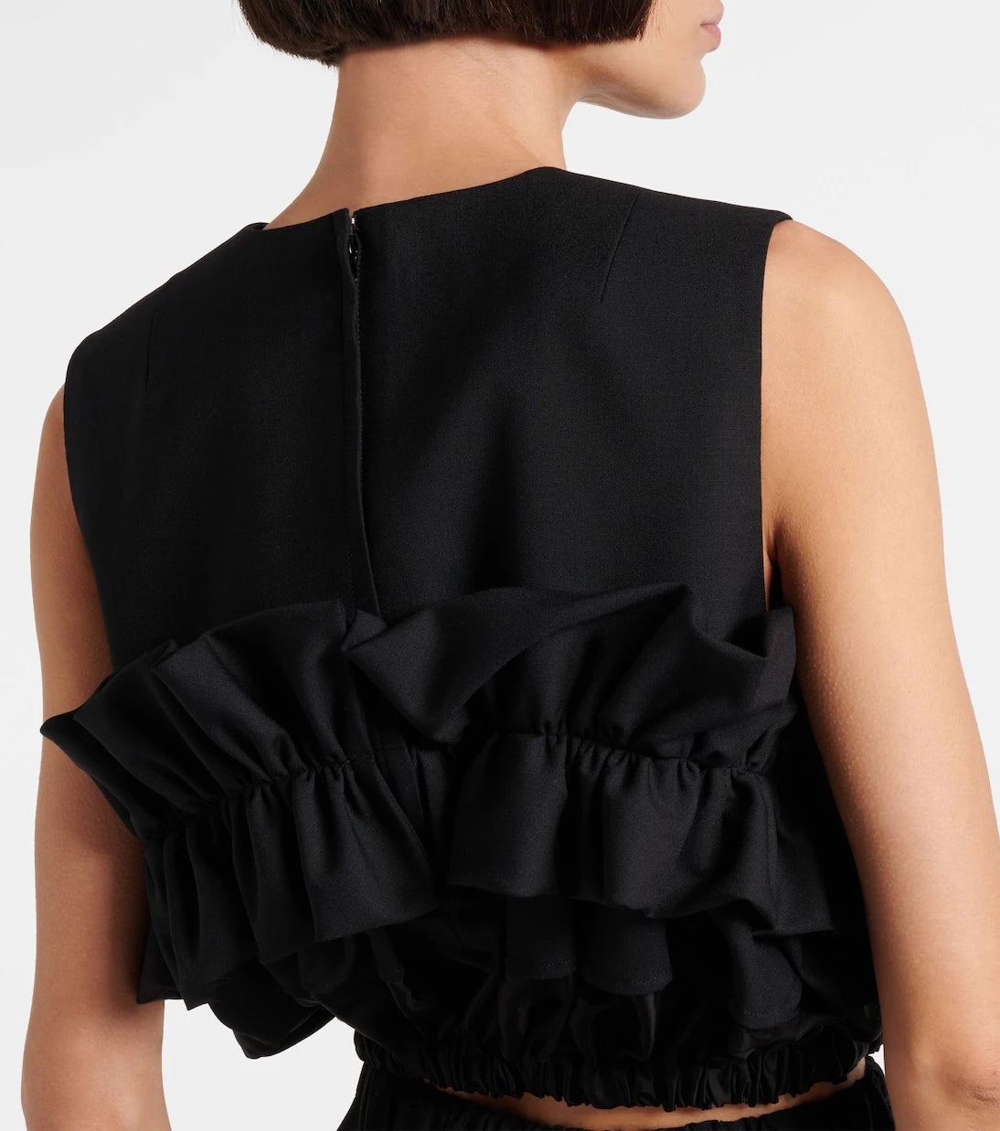 Noir Kei Ninomiya - Ruffled wool top