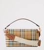Brown Check Top-Handle Bag