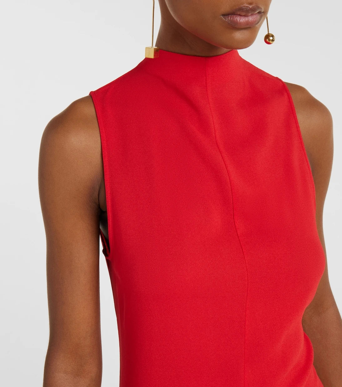 Jacquemus - J draped crêpe midi dress