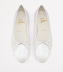 White Sweetie Jane Satin Ballet Flats