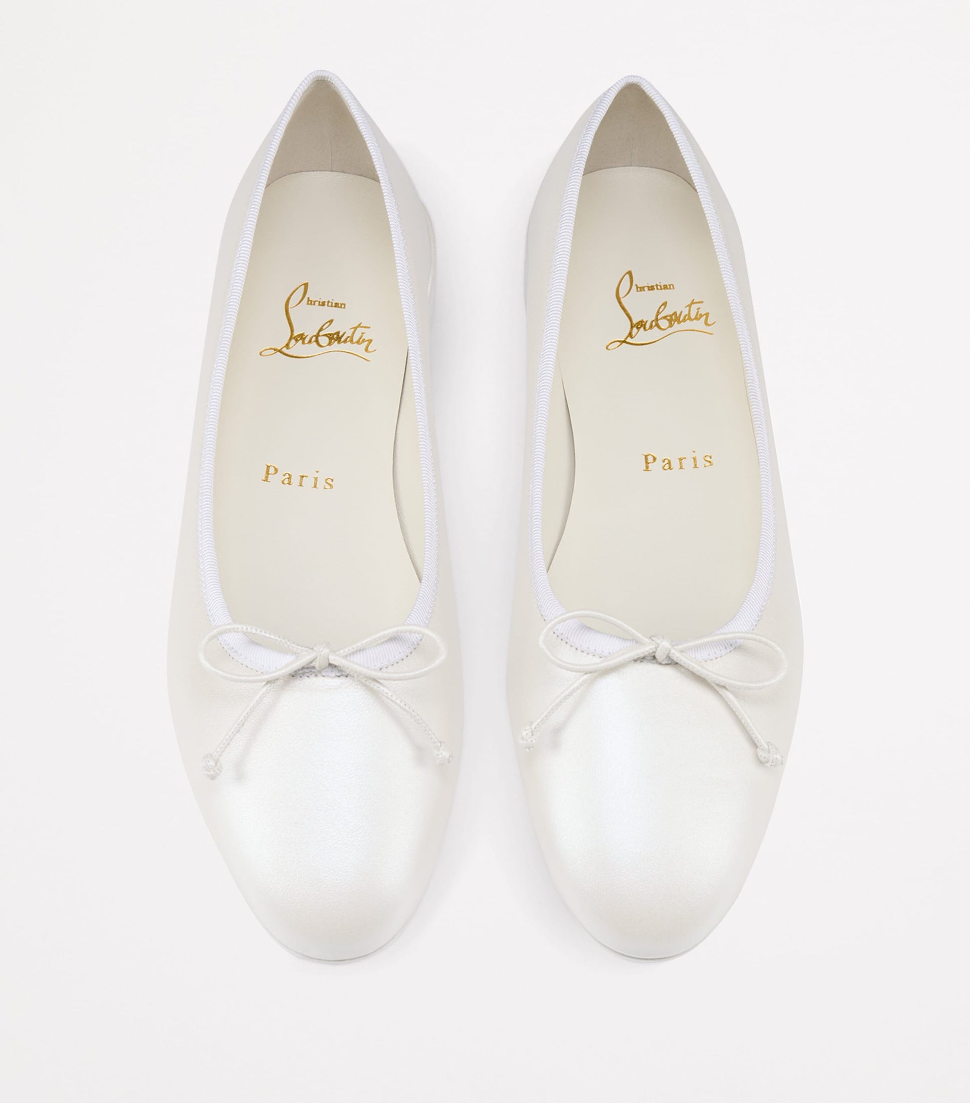 White Sweetie Jane Satin Ballet Flats