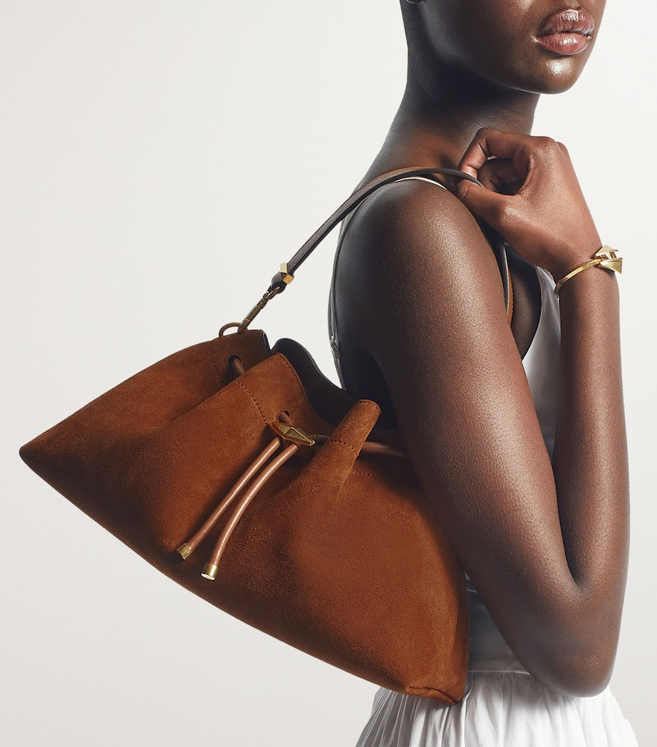 Jimmy Choo Multi Medium Suede Cinch Bucket Bag