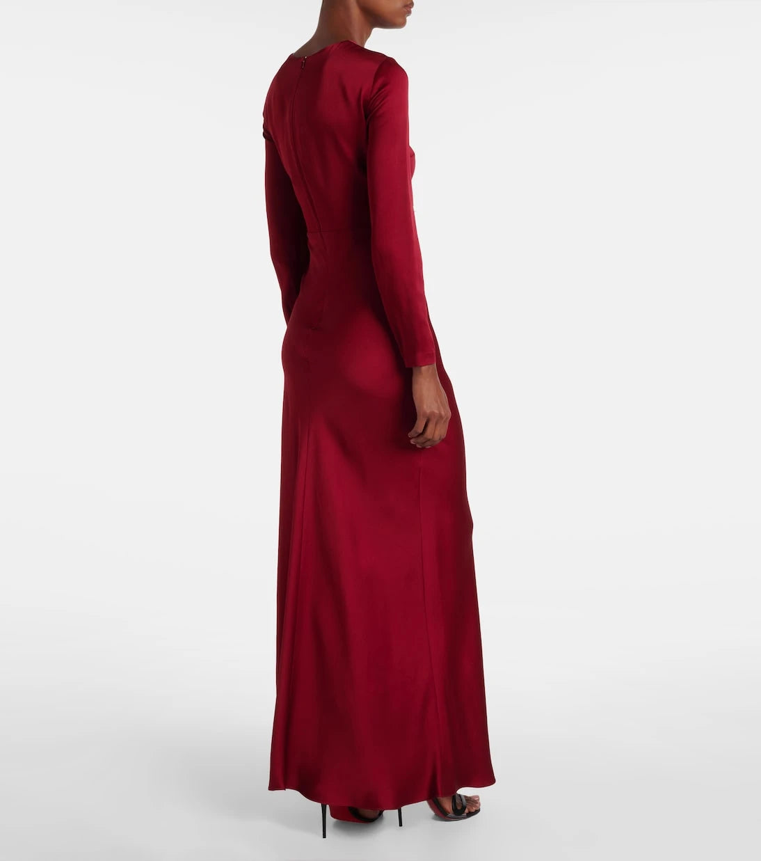 Max Mara - Bird satin maxi dress