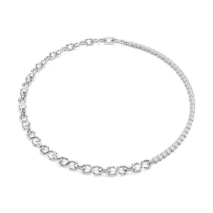 Swarovski metal kadın kolyesi, MATRIX, zirkonlu