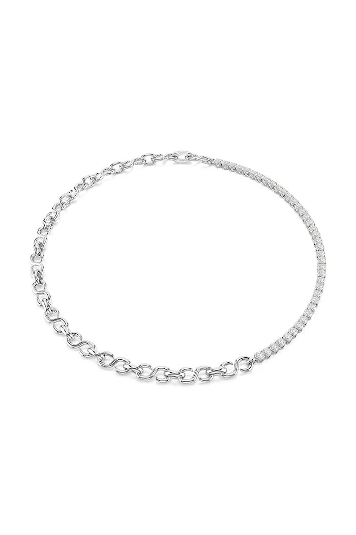 Swarovski metal kadın kolyesi, MATRIX, zirkonlu