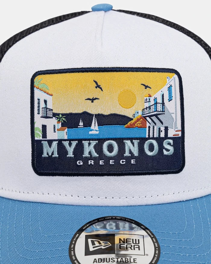 New Era pamuklu trucker şapka NE LOCATION PATCH TRUCKER