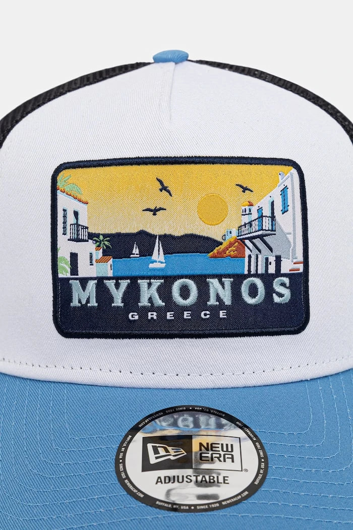 New Era pamuklu trucker şapka NE LOCATION PATCH TRUCKER