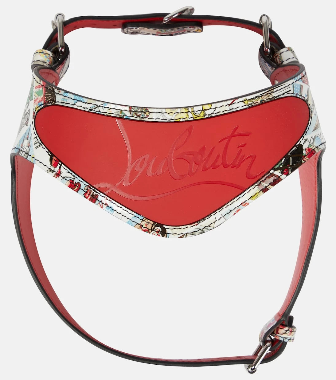 Christian Louboutin - Loubiharness printed leather dog harness