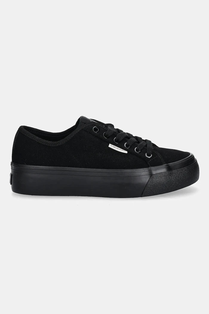 Велурени кецове Calvin Klein VULC FLATF LACE UP SUE/WL CK